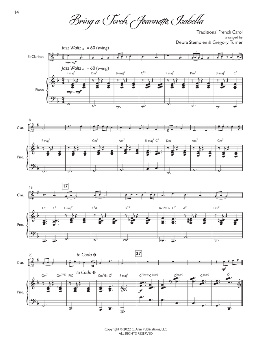 Joyful Tidings, Book 2 for Clarinet & Piano Clarinet Solo scores gallery preview page 7