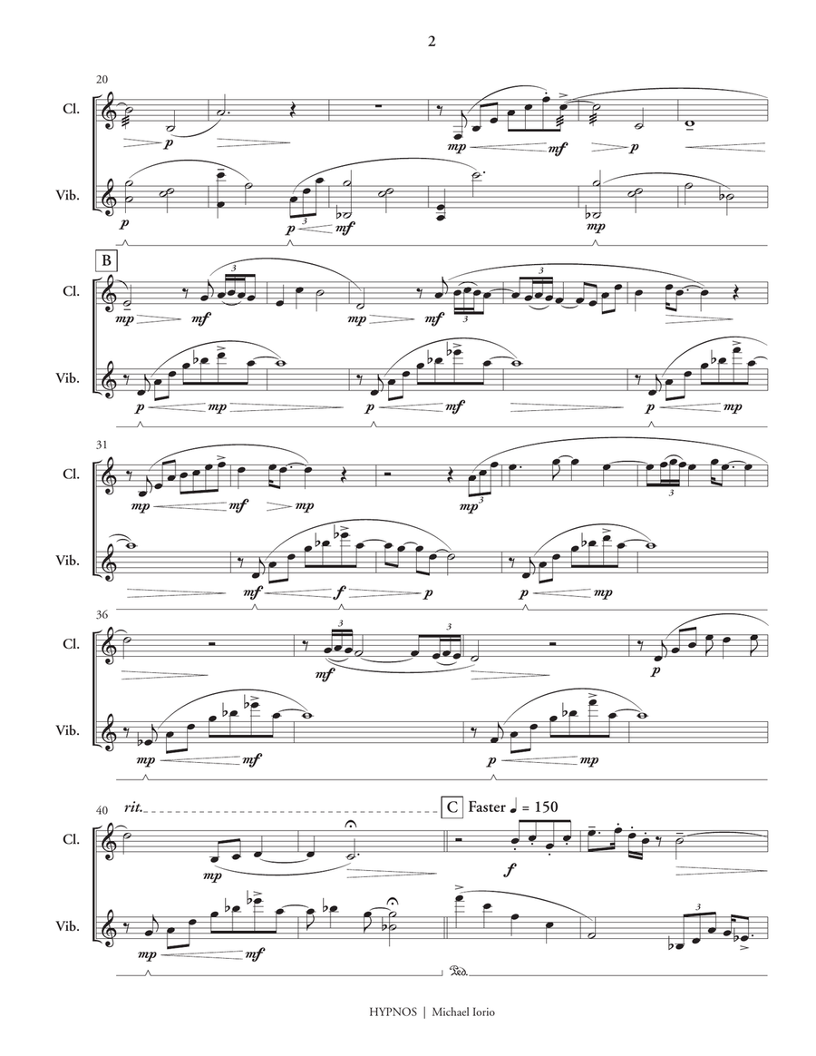 Hypnos Clarinet - Sheet Music page 3