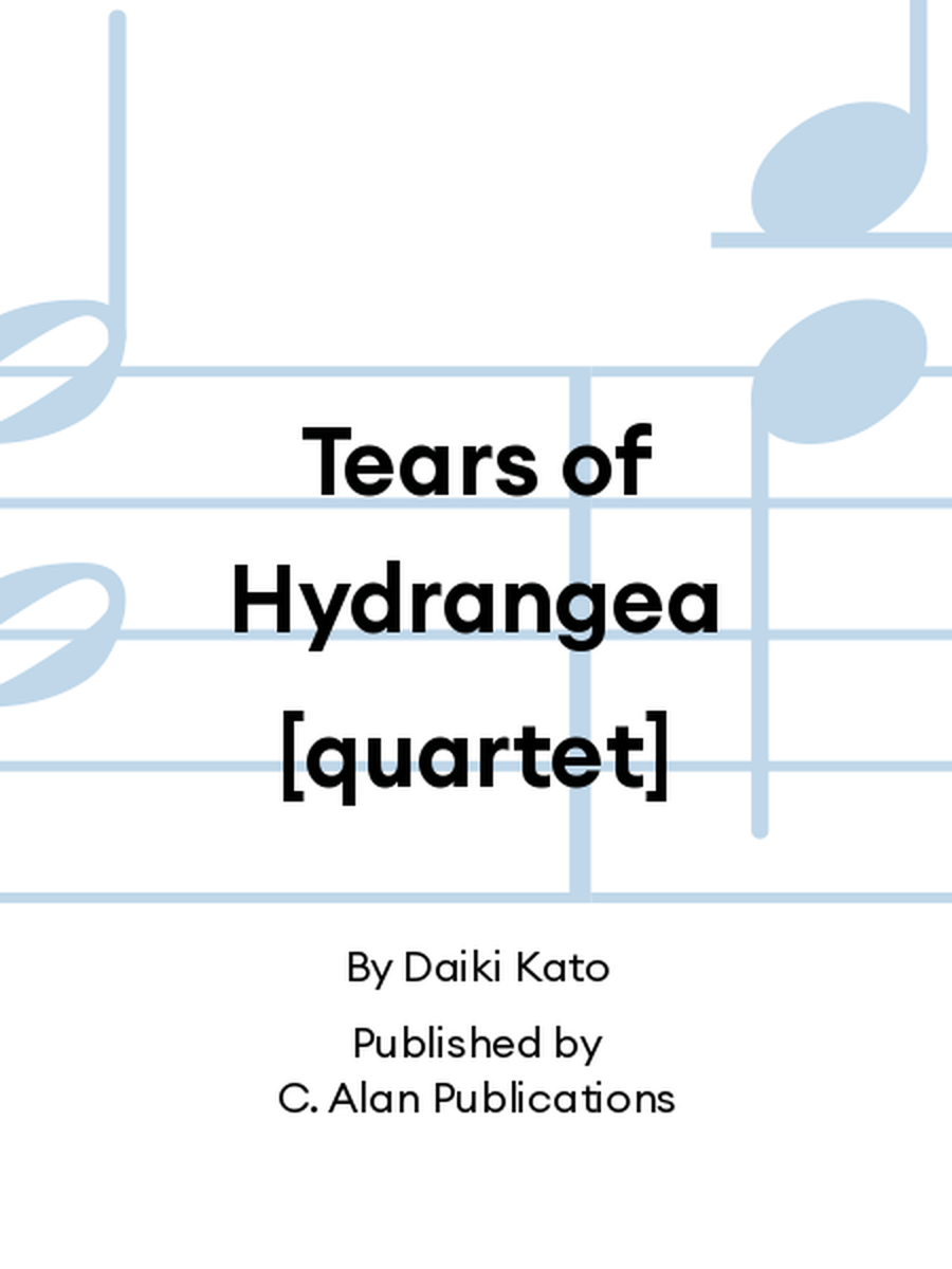 Tears of Hydrangea [quartet] Flute Quartet scores gallery preview page 1