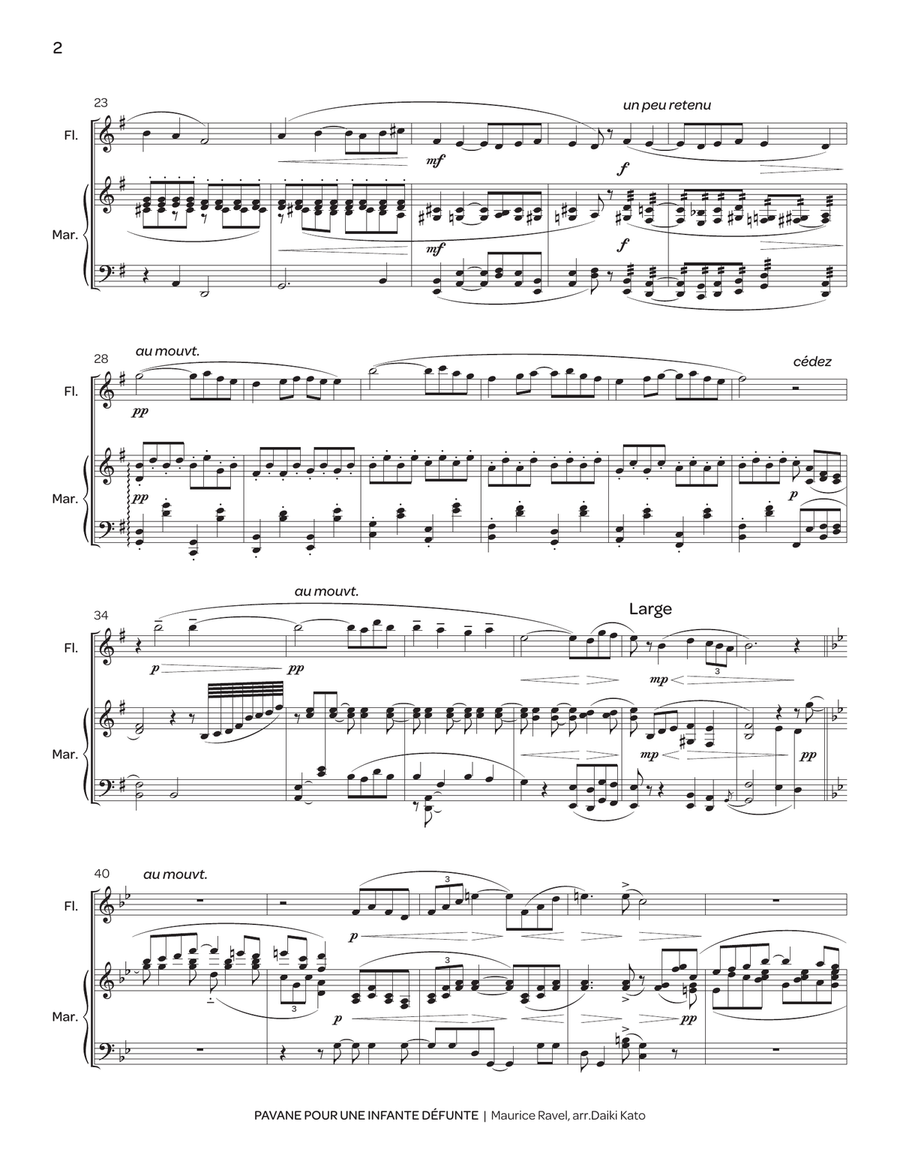 Pavane pour une infante défunte (Ravel) Flute scores gallery preview page 3