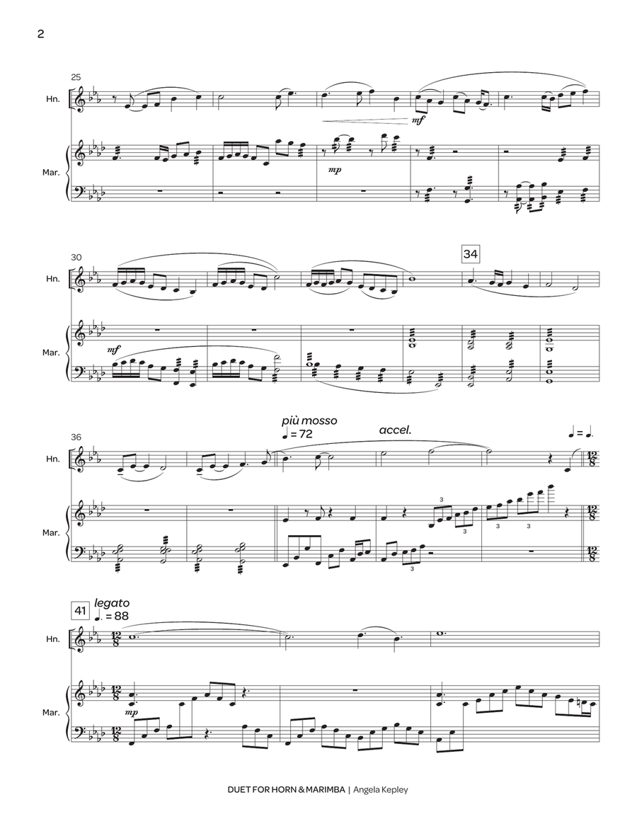 Duet for Horn & Marimba Duet for Horn & Marimba Horn scores gallery preview page 3