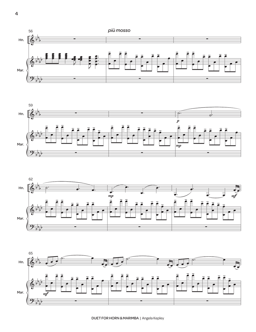 Duet for Horn & Marimba Duet for Horn & Marimba Horn scores gallery preview page 5