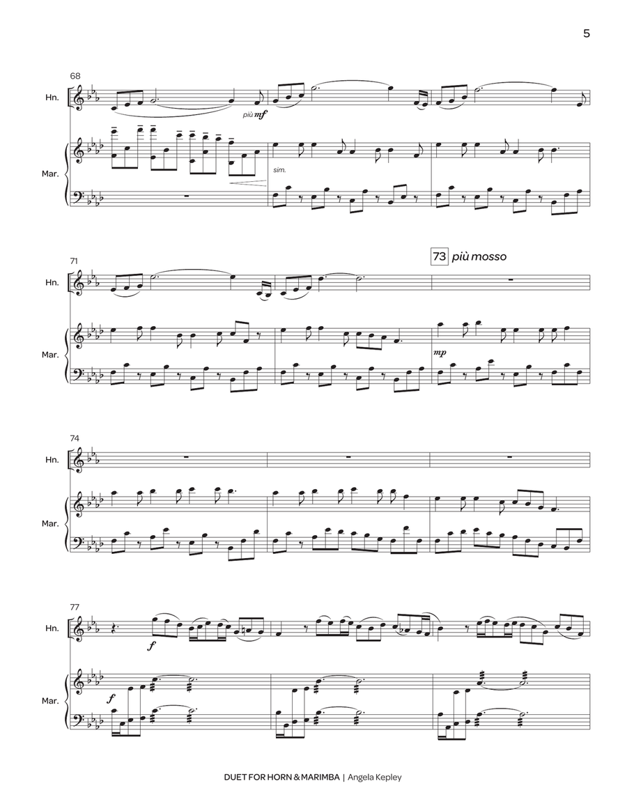 Duet for Horn & Marimba Duet for Horn & Marimba Horn scores gallery preview page 6