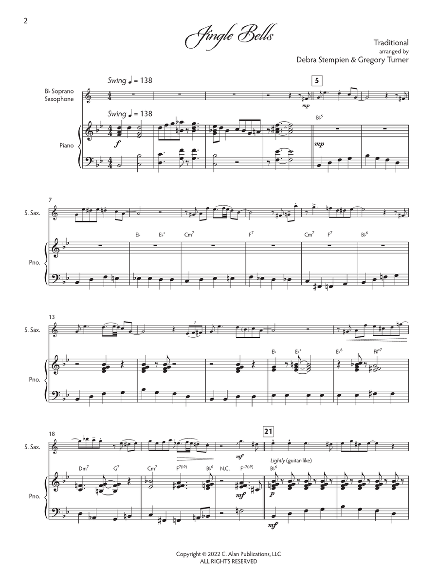 Joyful Tidings, Book 1 for Soprano Sax & Piano Soprano Saxophone scores gallery preview page 3