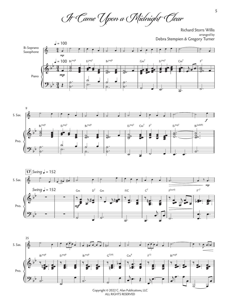 Joyful Tidings, Book 1 for Soprano Sax & Piano Soprano Saxophone scores gallery preview page 4