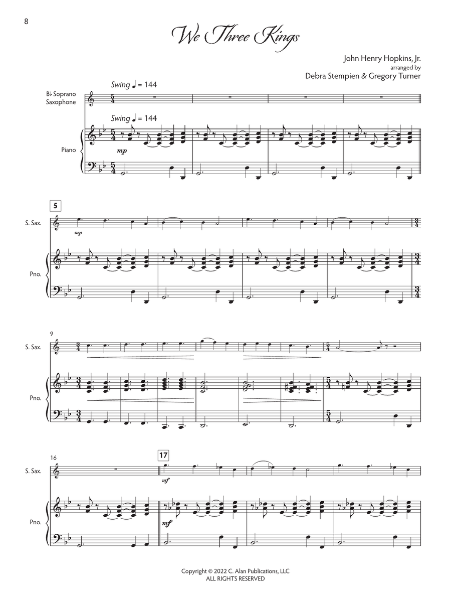 Joyful Tidings, Book 1 for Soprano Sax & Piano Soprano Saxophone scores gallery preview page 5