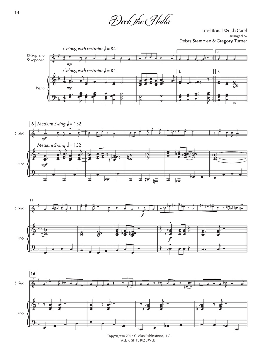 Joyful Tidings, Book 1 for Soprano Sax & Piano Soprano Saxophone scores gallery preview page 7