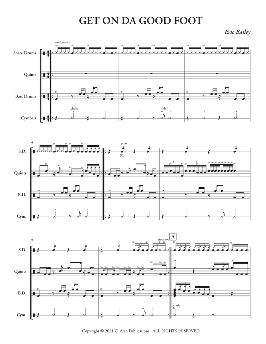 Tap Tickety Tap Tap! | Get on da Good Foot Percussion scores gallery preview page 3