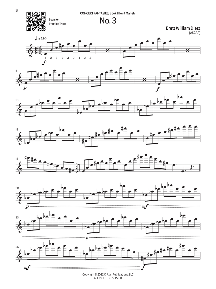 Concert Fantasies for Keyboard Percussion, Book II Percussion scores gallery preview page 4