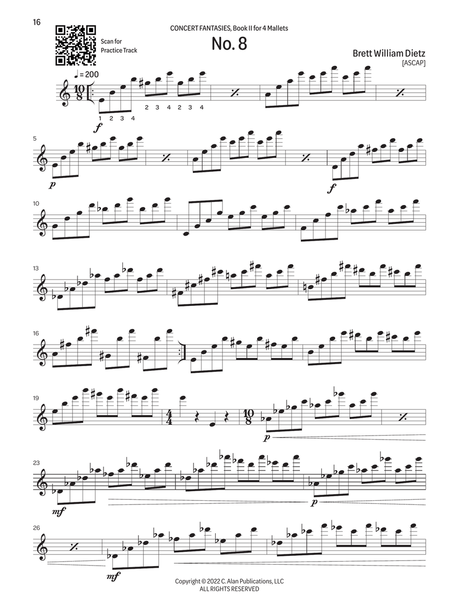Concert Fantasies for Keyboard Percussion, Book II Percussion scores gallery preview page 9