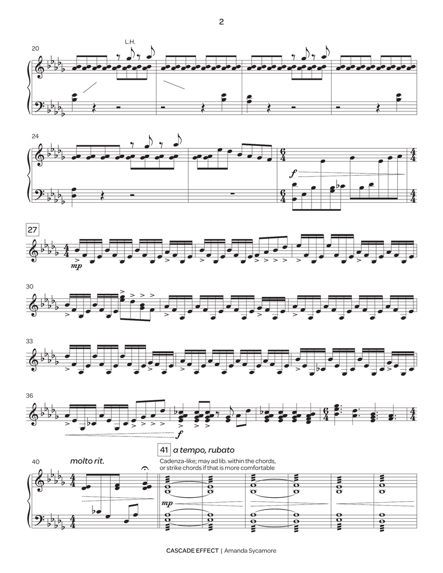 Cascade Effect for Solo Marimba Marimba scores gallery preview page 3