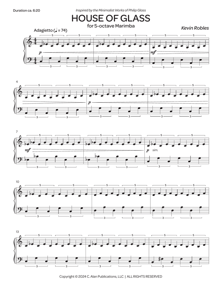 House of Glass House of Glass Marimba scores gallery preview page 2