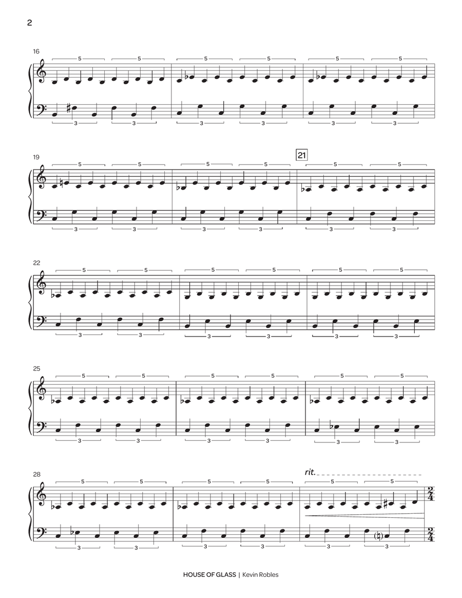 House of Glass House of Glass Marimba scores gallery preview page 3