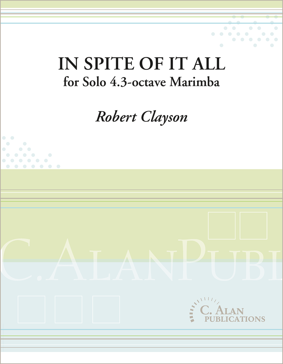 In Spite of It All In Spite of It All Marimba scores gallery preview page 1