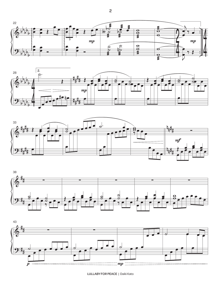 Lullaby for Peace Lullaby for Peace Marimba scores gallery preview page 3