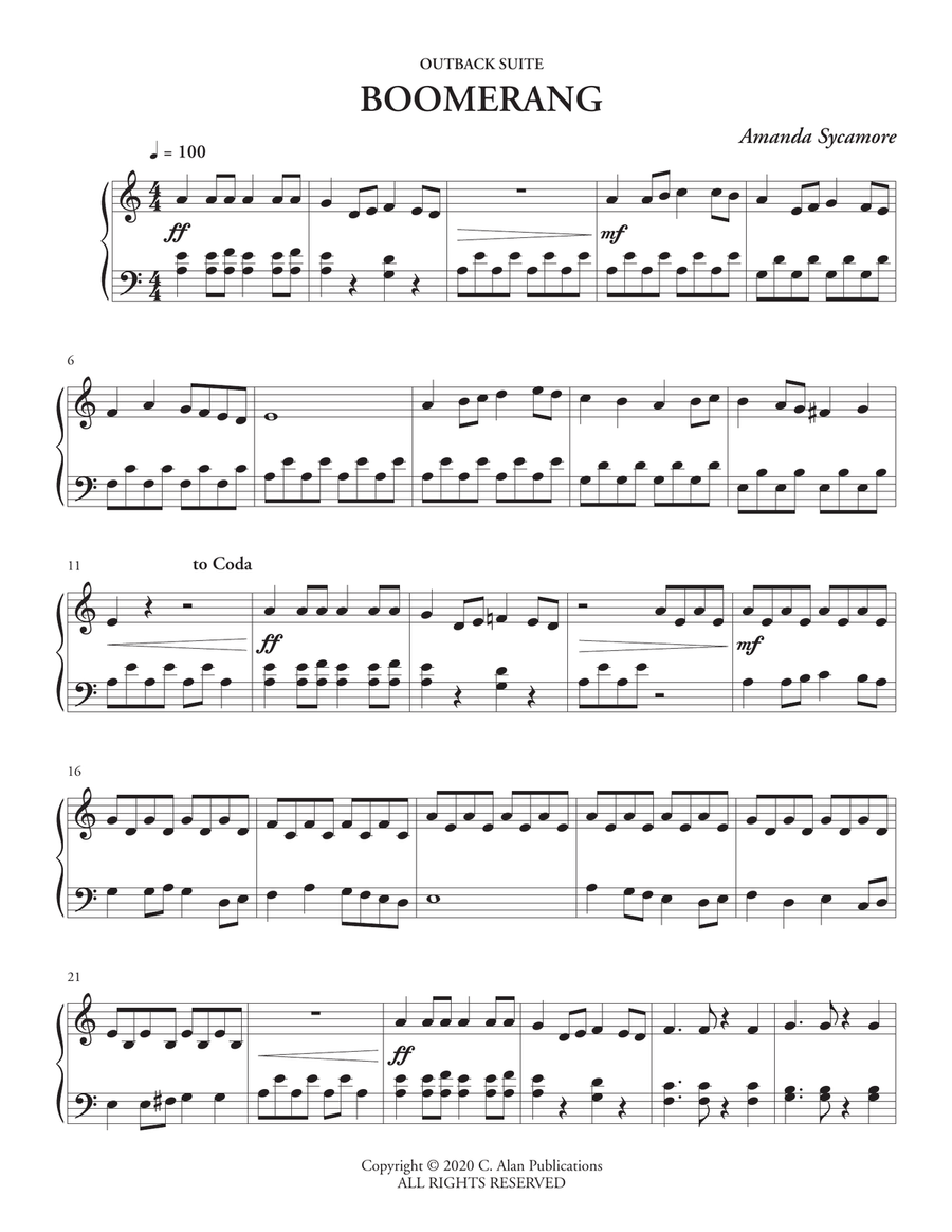 Outback Suite Marimba scores gallery preview page 2