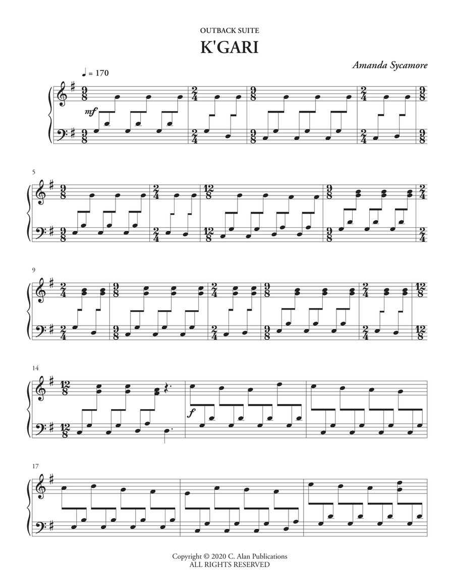 Outback Suite Marimba scores gallery preview page 4