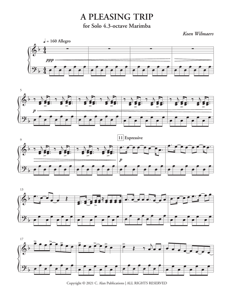 Pleasing Trip, A Pleasing Trip, A Marimba scores gallery preview page 2