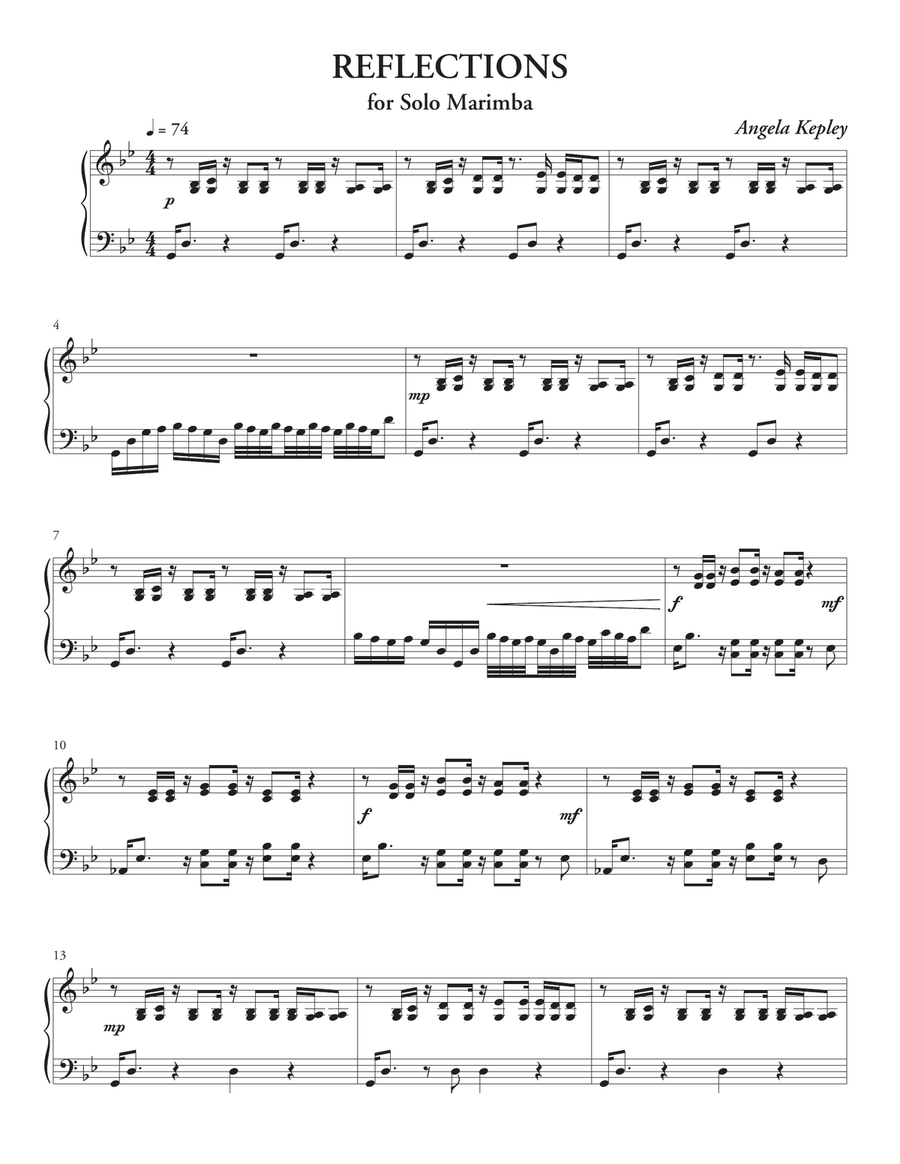 Reflections Reflections Marimba scores gallery preview page 2