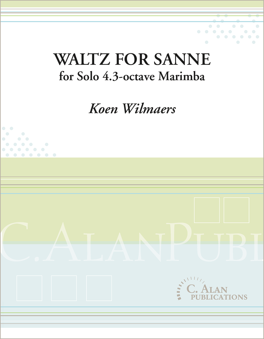 Waltz for Sanne Waltz for Sanne Marimba scores gallery preview page 1