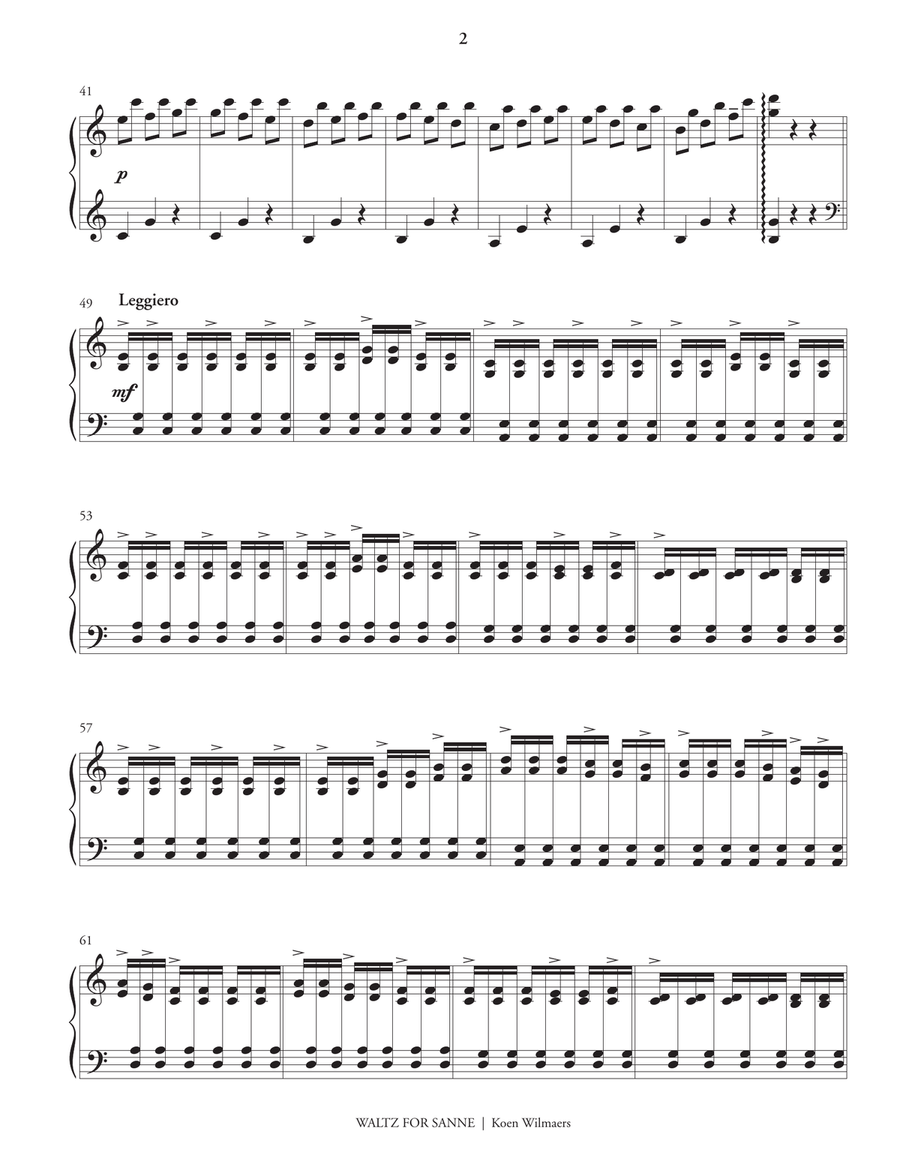 Waltz for Sanne Waltz for Sanne Marimba scores gallery preview page 3