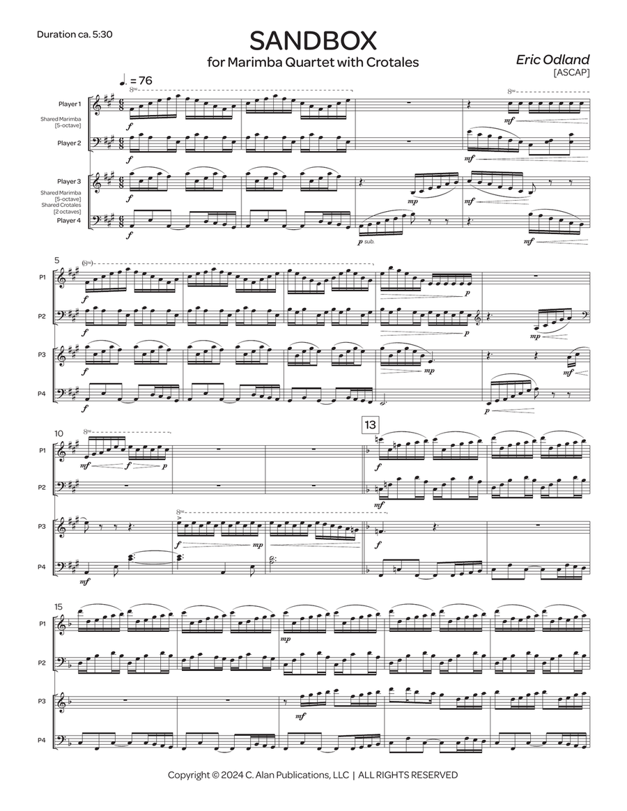 Sandbox Sandbox Marimba scores gallery preview page 2