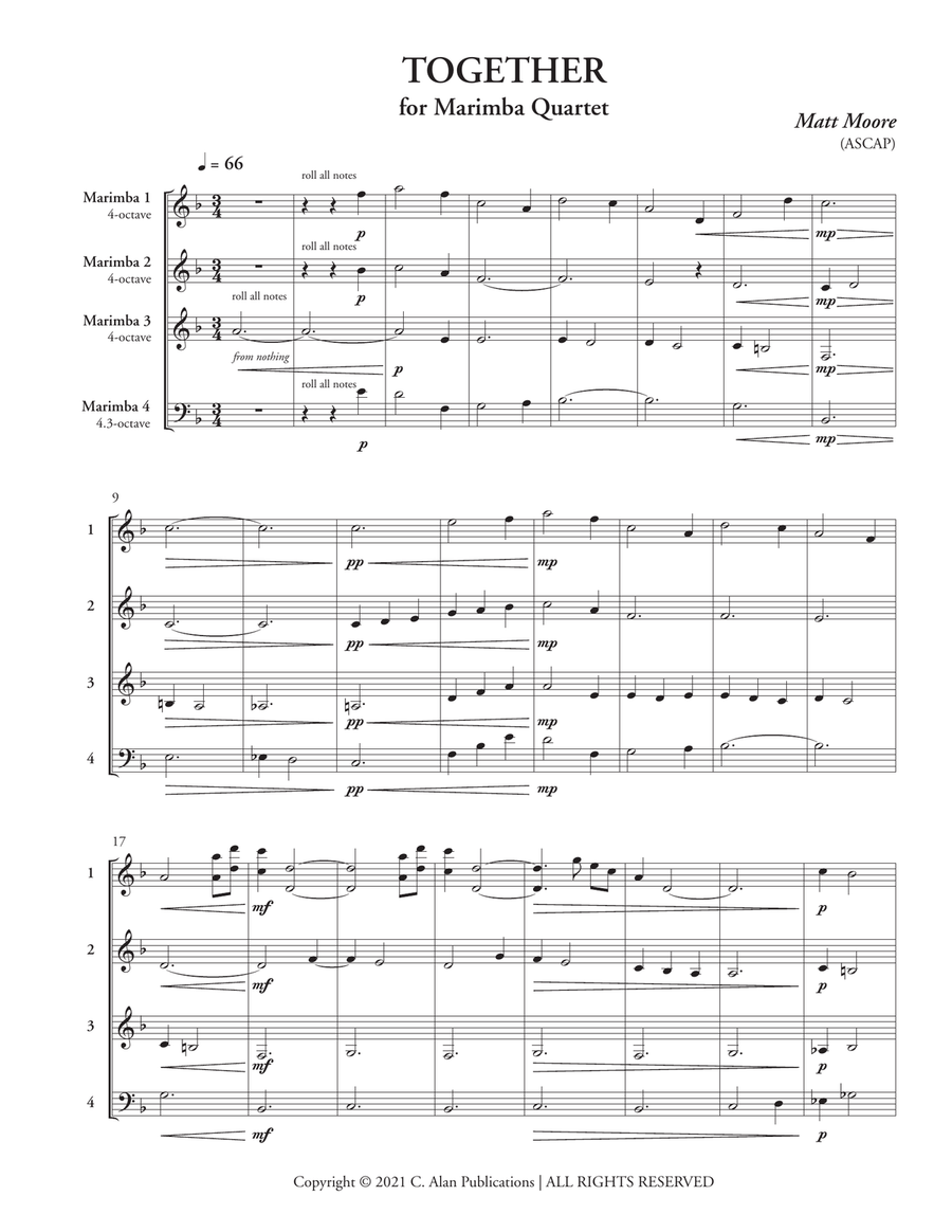 Together Together Marimba scores gallery preview page 2