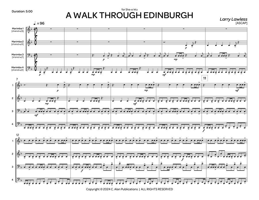 Walk Through Edinburgh, A Marimba scores gallery preview page 2