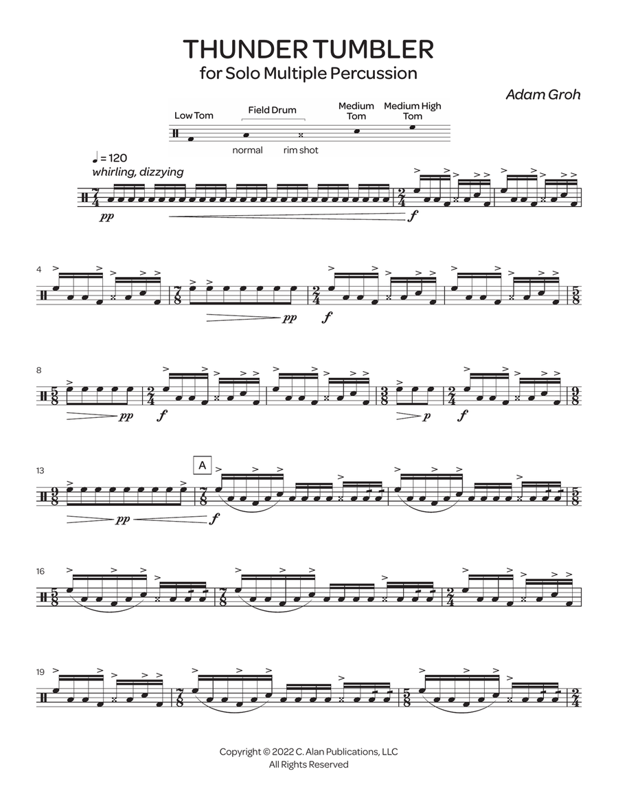 Thunder Tumbler Thunder Tumbler Percussion scores gallery preview page 3