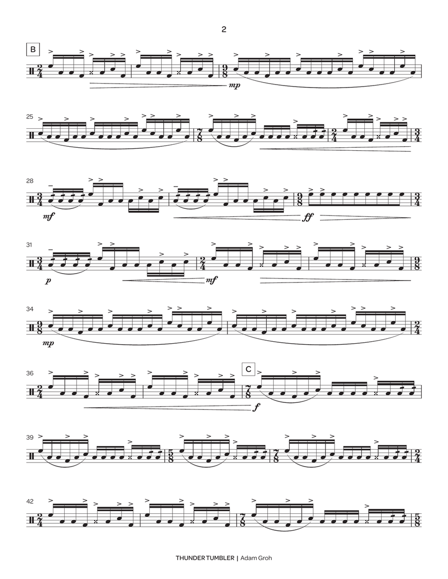 Thunder Tumbler Thunder Tumbler Percussion scores gallery preview page 4