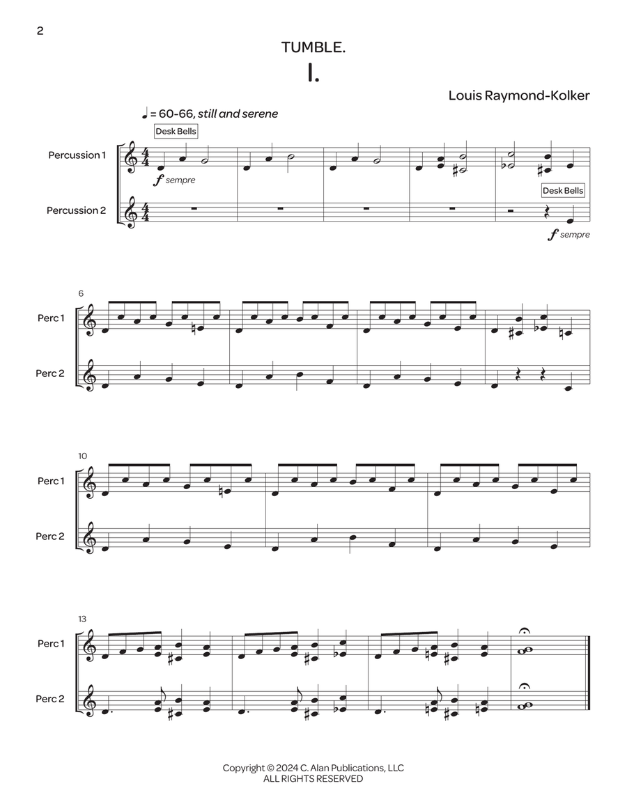 Tumble. Tumble. Percussion scores gallery preview page 2