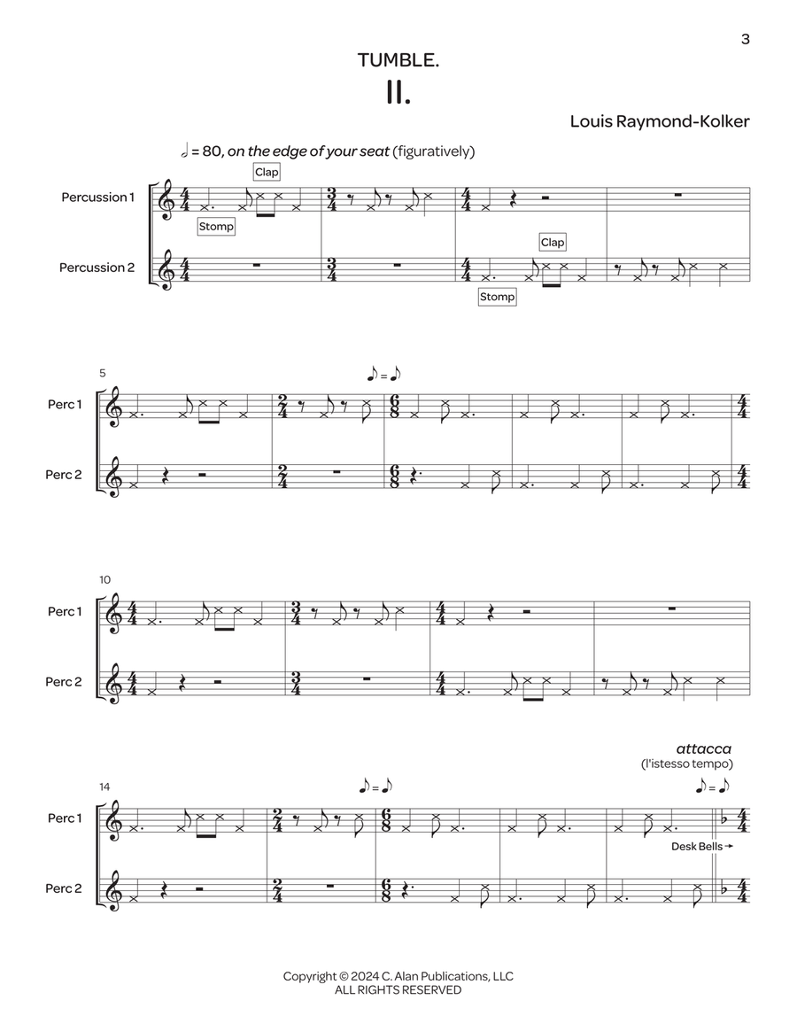 Tumble. Tumble. Percussion scores gallery preview page 3