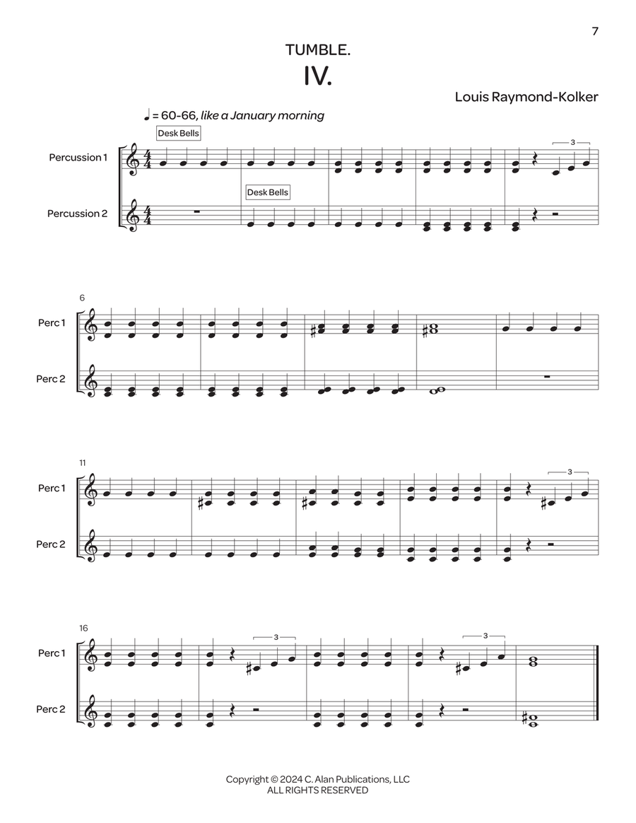 Tumble. Tumble. Percussion scores gallery preview page 5