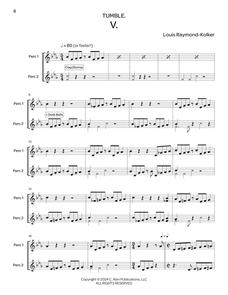 Tumble. Tumble. Percussion scores gallery preview page 6