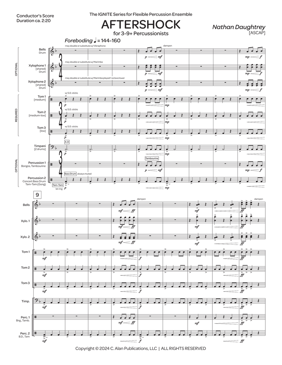 Aftershock Aftershock Percussion Ensemble scores gallery preview page 3
