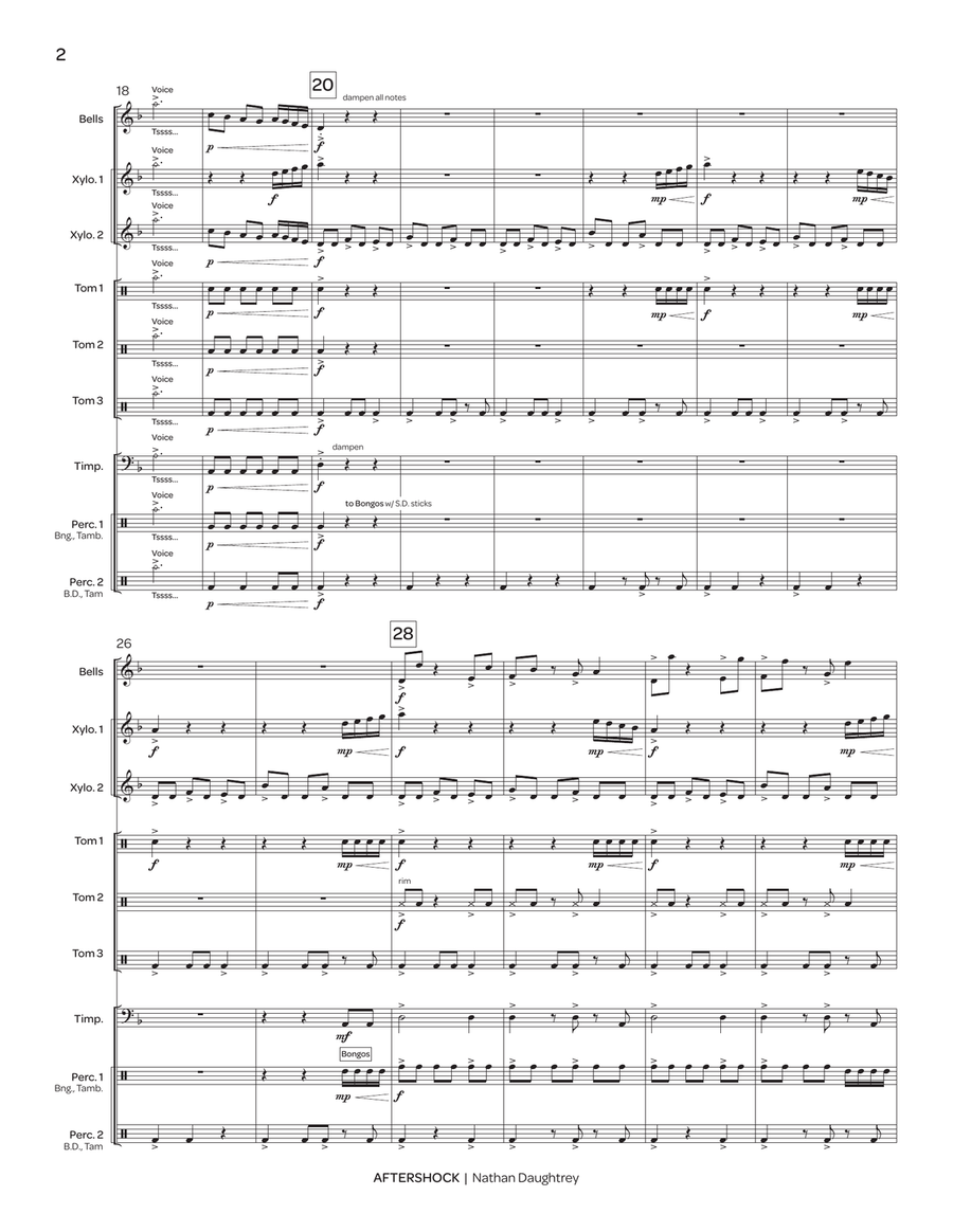 Aftershock Aftershock Percussion Ensemble scores gallery preview page 4