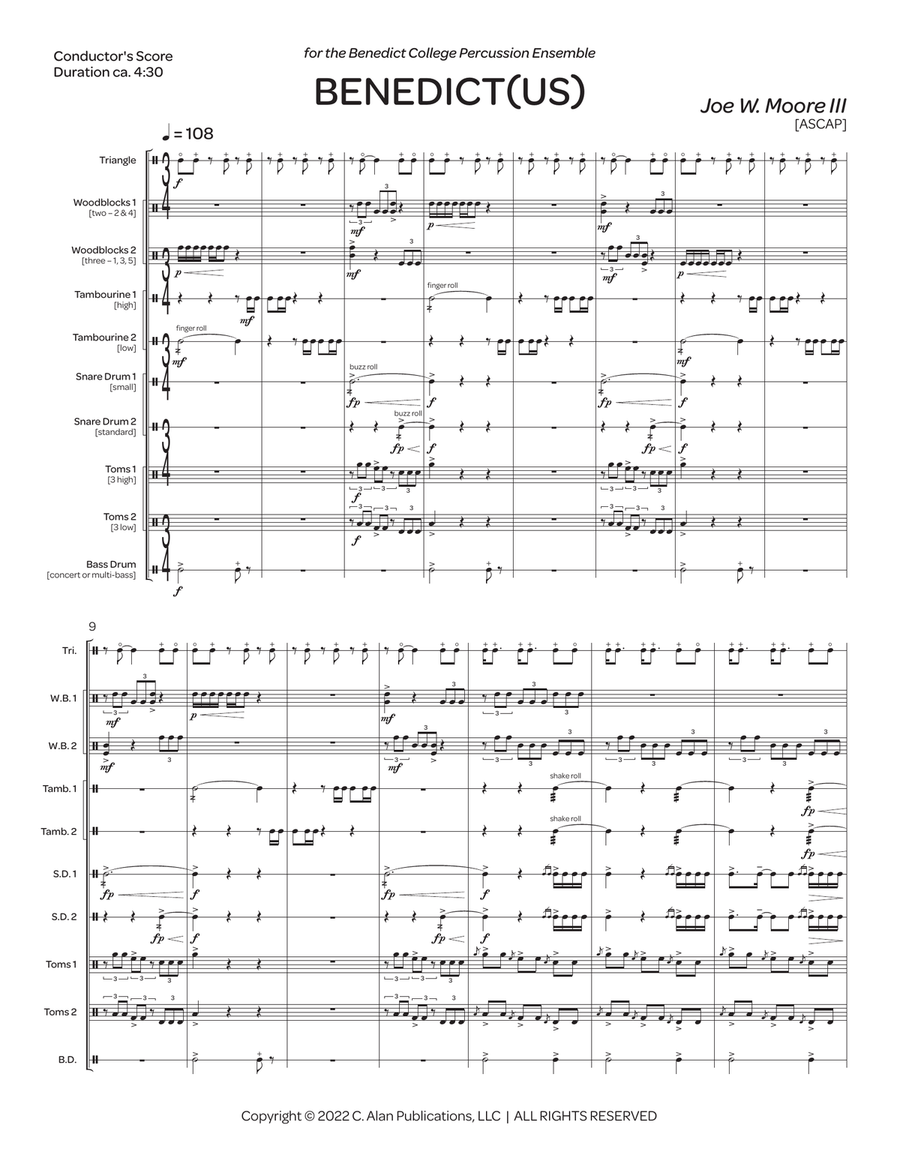 Benedict(us) Benedict(us) Percussion Ensemble scores gallery preview page 2