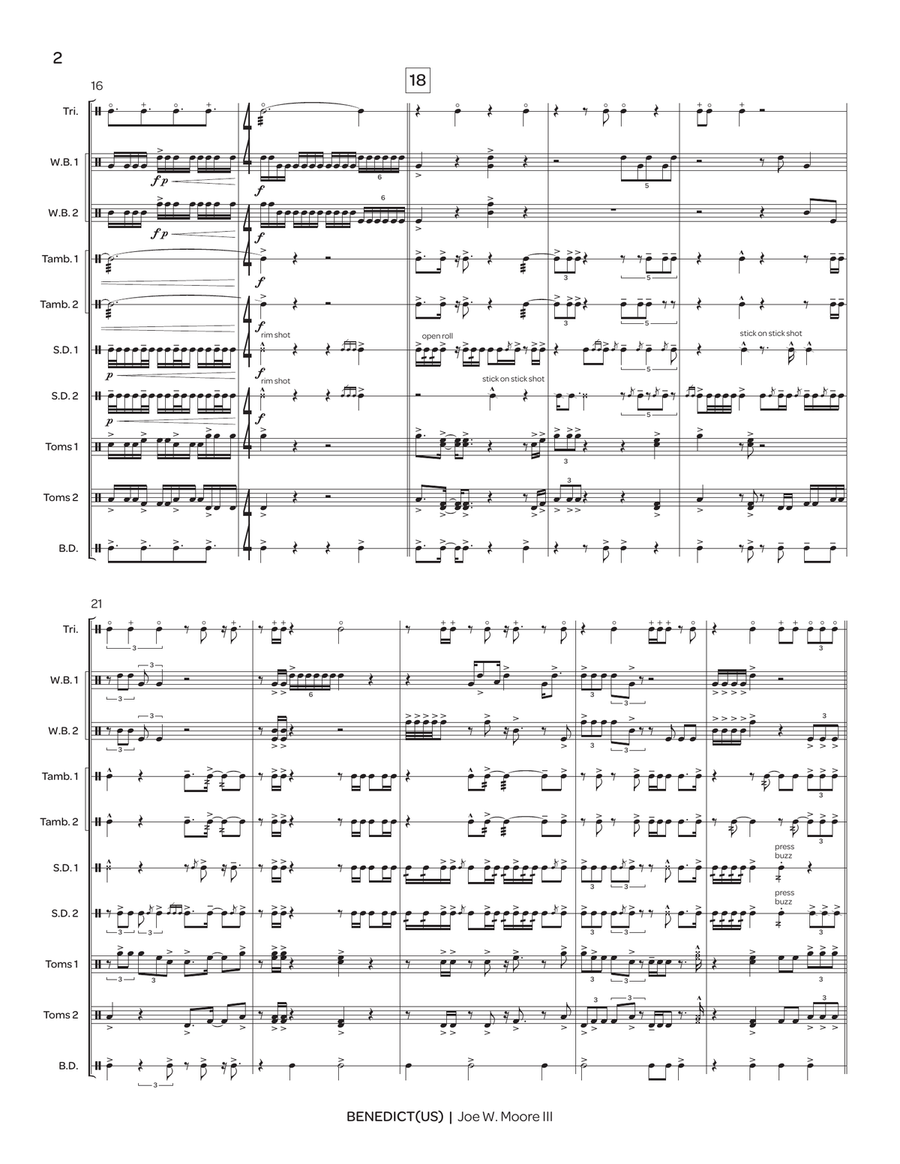 Benedict(us) Benedict(us) Percussion Ensemble scores gallery preview page 3