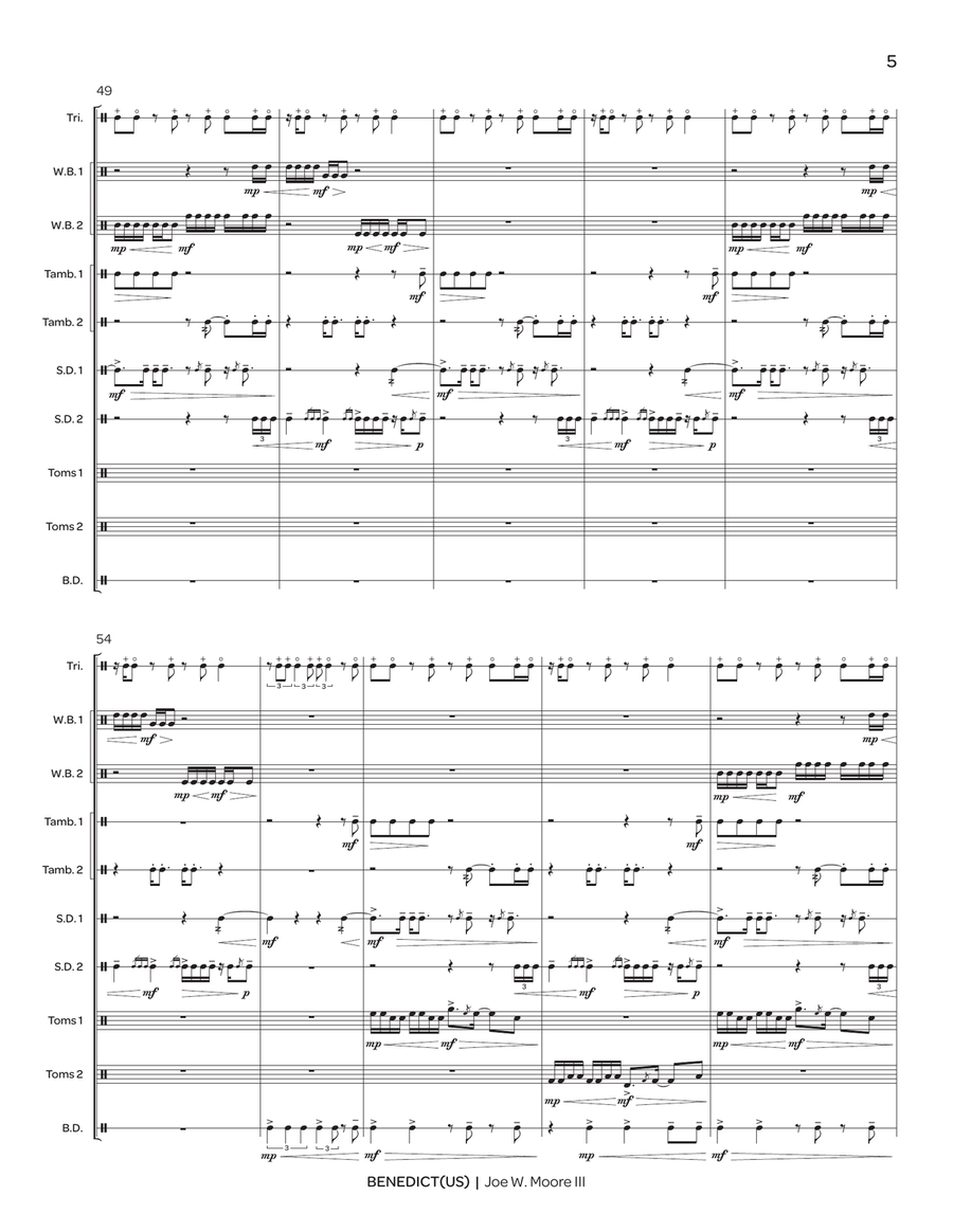Benedict(us) Benedict(us) Percussion Ensemble scores gallery preview page 6