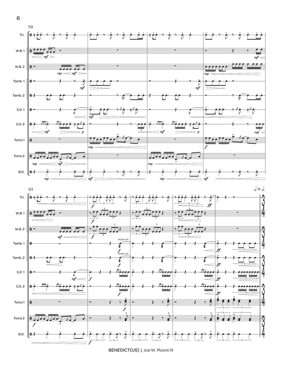 Benedict(us) Benedict(us) Percussion Ensemble scores gallery preview page 7