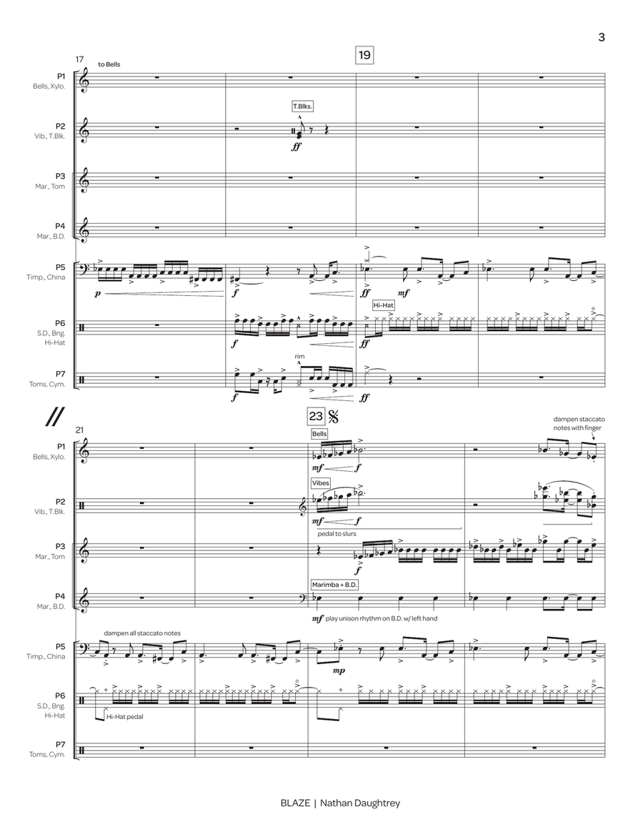Blaze Blaze Percussion Ensemble scores gallery preview page 4
