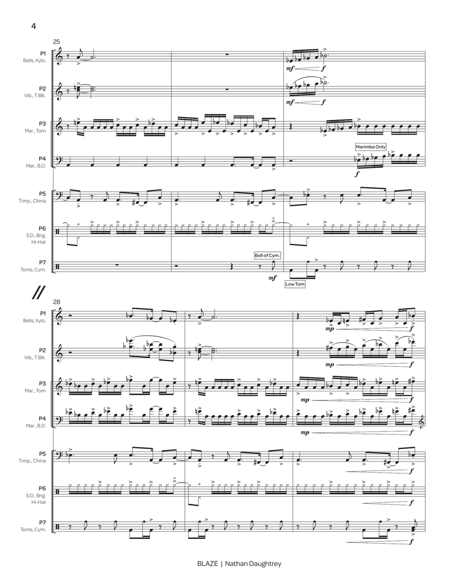 Blaze Blaze Percussion Ensemble scores gallery preview page 5