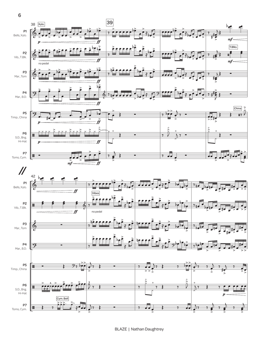 Blaze Blaze Percussion Ensemble scores gallery preview page 7
