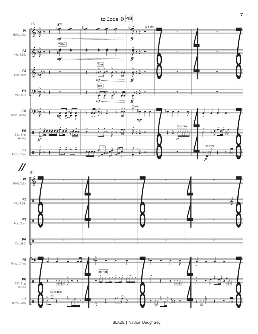 Blaze Blaze Percussion Ensemble scores gallery preview page 8