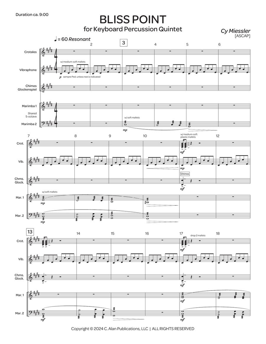 Bliss Point Bliss Point Percussion Ensemble scores gallery preview page 2