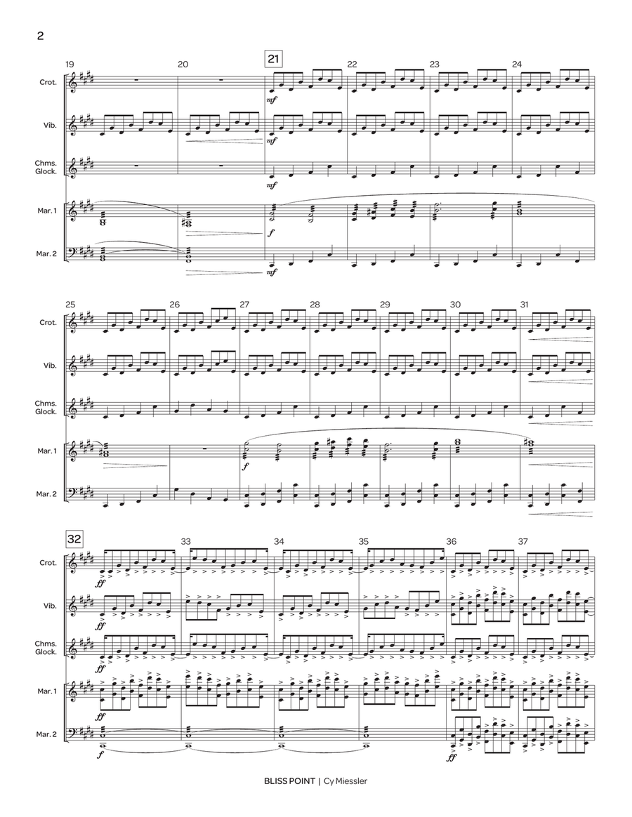 Bliss Point Bliss Point Percussion Ensemble scores gallery preview page 3
