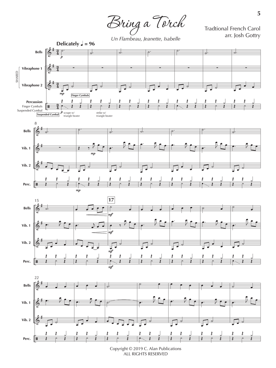 Christmas Three Percussion Ensemble scores gallery preview page 4