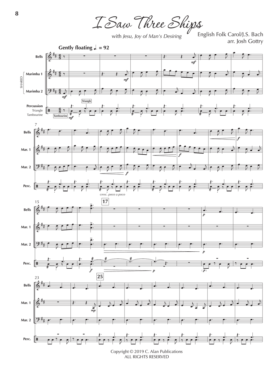 Christmas Three Percussion Ensemble scores gallery preview page 5