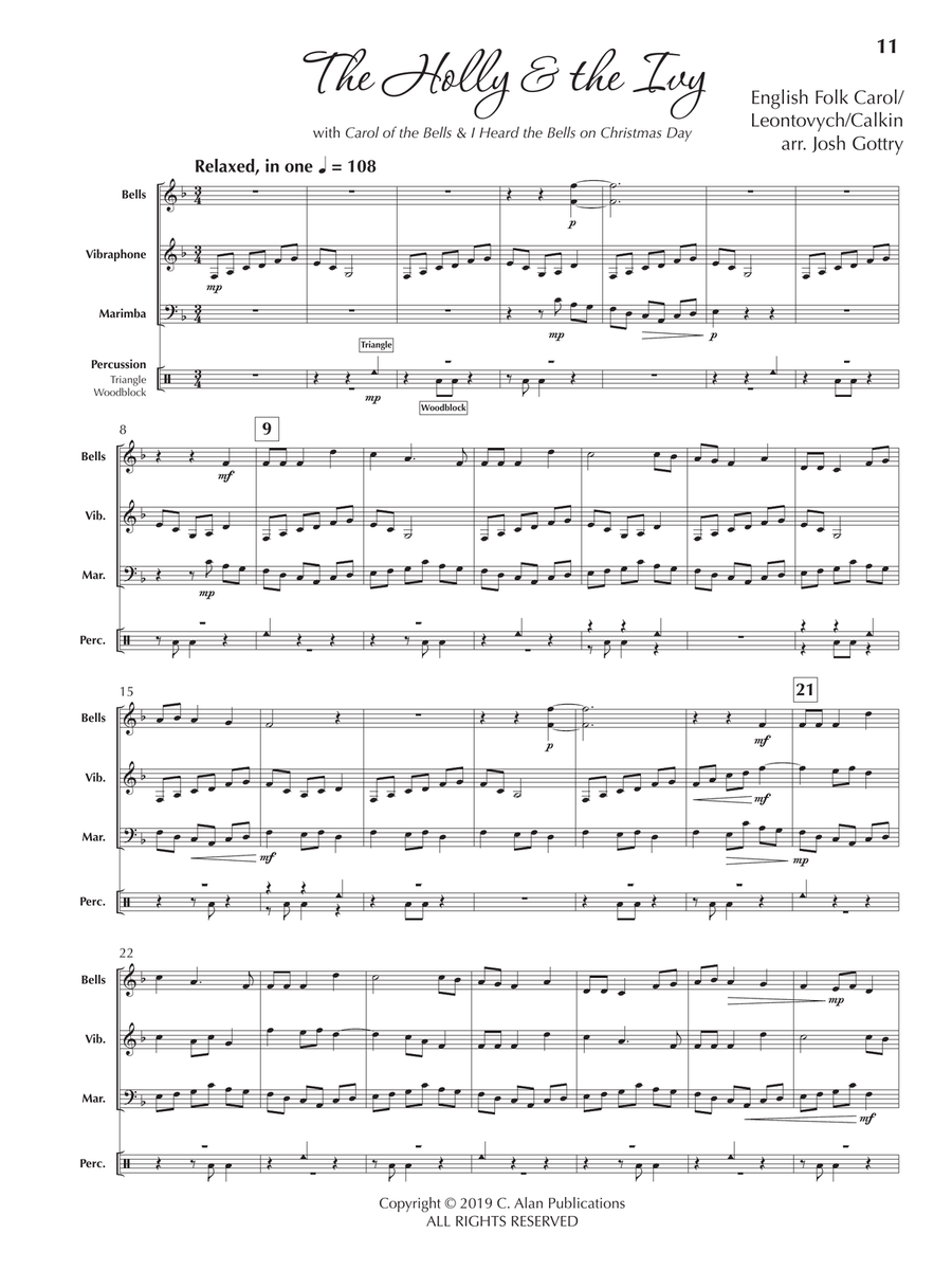 Christmas Three Percussion Ensemble scores gallery preview page 6