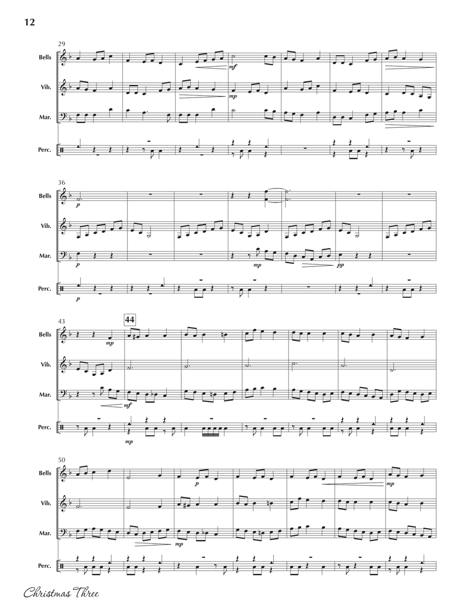 Christmas Three Percussion Ensemble scores gallery preview page 7